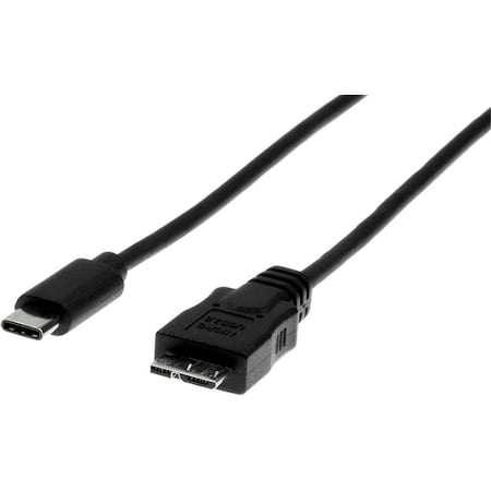 3 Ft. USB 3.0 USB C To Micro B Cable - Black